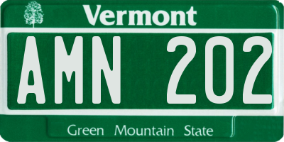 VT license plate AMN202