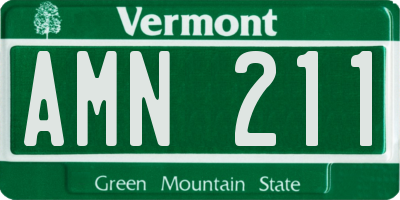 VT license plate AMN211
