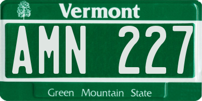 VT license plate AMN227