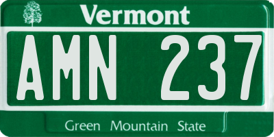 VT license plate AMN237