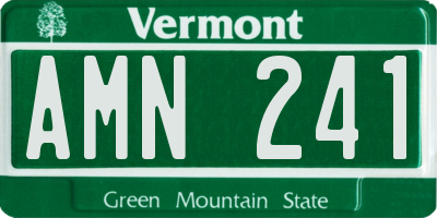 VT license plate AMN241
