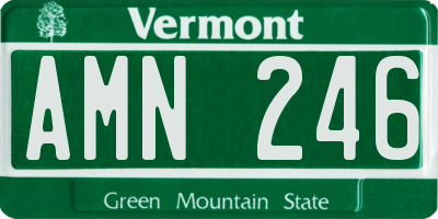VT license plate AMN246