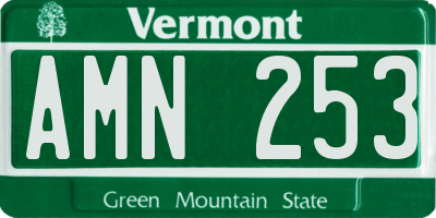 VT license plate AMN253