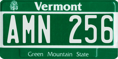 VT license plate AMN256