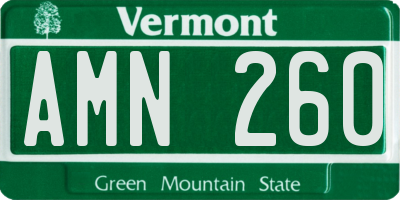 VT license plate AMN260