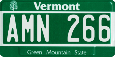 VT license plate AMN266