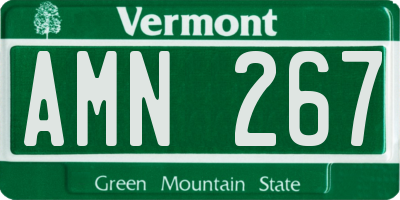 VT license plate AMN267
