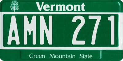 VT license plate AMN271