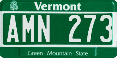 VT license plate AMN273