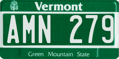 VT license plate AMN279