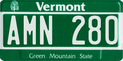 VT license plate AMN280