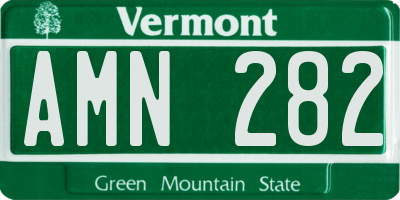 VT license plate AMN282