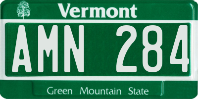 VT license plate AMN284