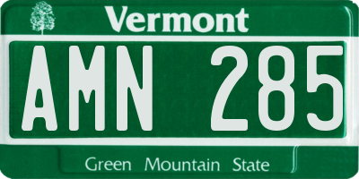 VT license plate AMN285