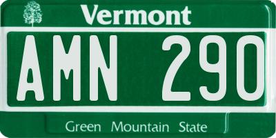 VT license plate AMN290