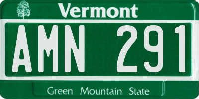 VT license plate AMN291