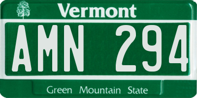VT license plate AMN294