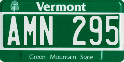 VT license plate AMN295