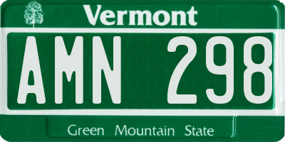 VT license plate AMN298