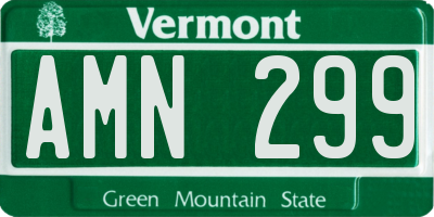 VT license plate AMN299