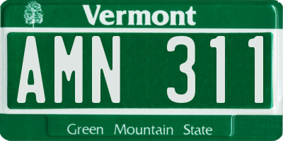 VT license plate AMN311