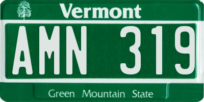 VT license plate AMN319