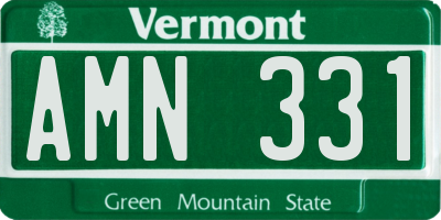VT license plate AMN331