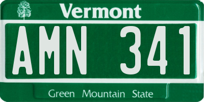 VT license plate AMN341