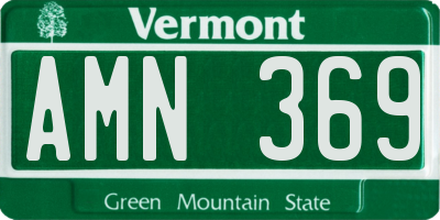 VT license plate AMN369