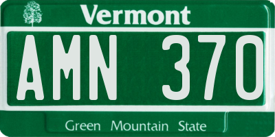 VT license plate AMN370