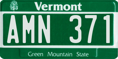 VT license plate AMN371