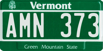 VT license plate AMN373