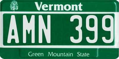 VT license plate AMN399
