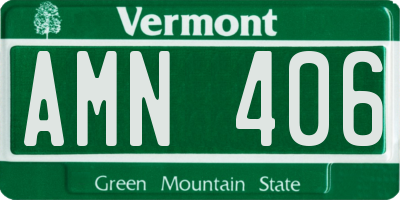 VT license plate AMN406