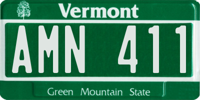 VT license plate AMN411