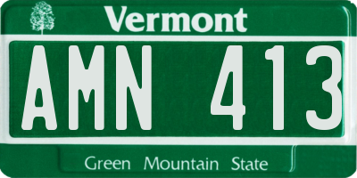 VT license plate AMN413
