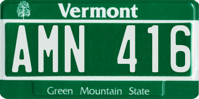 VT license plate AMN416