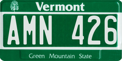 VT license plate AMN426