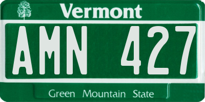 VT license plate AMN427