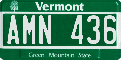 VT license plate AMN436