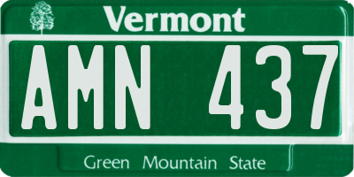 VT license plate AMN437