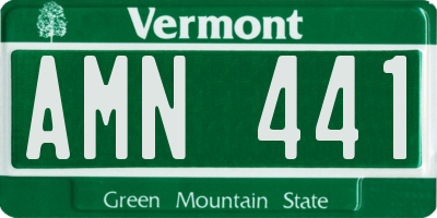 VT license plate AMN441