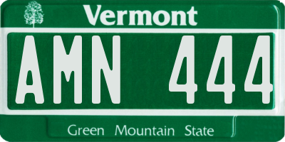 VT license plate AMN444
