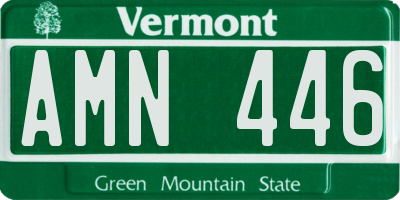 VT license plate AMN446