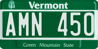 VT license plate AMN450