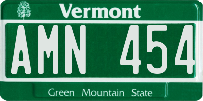 VT license plate AMN454