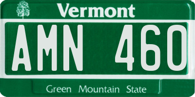 VT license plate AMN460