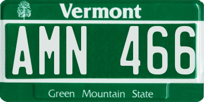 VT license plate AMN466