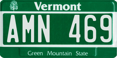 VT license plate AMN469