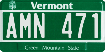 VT license plate AMN471